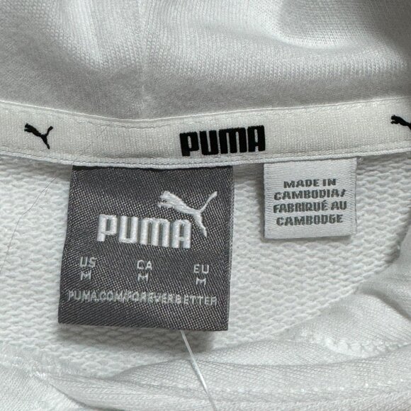Puma Hoodie Pullover Long Sleeve White Kangaroo Pocket Women's M (New with Tags) - Picture 7 of 12